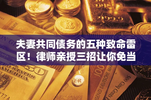 武汉夫妻共同债务的五种致命雷区！律师亲授三招让你免当替罪羊